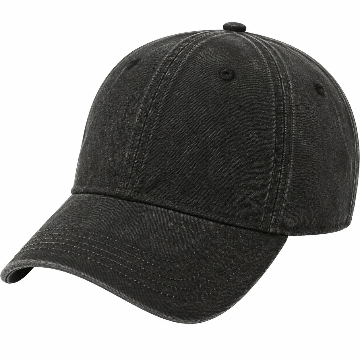 Baseballkappe Einheitsgröße aus Textilgewebe Schwarz für Alltag im Used-Look