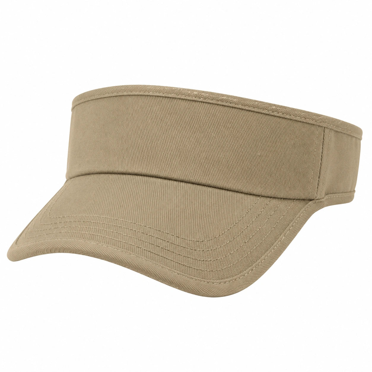 Schirmmütze Einheitsgröße aus Textil in Beige mit gebogenem Schirm